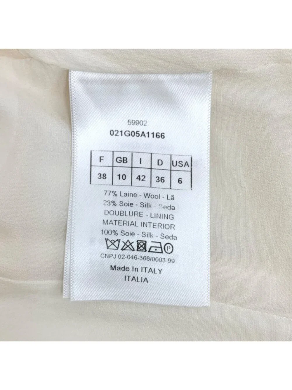 Dior Beige Wool Double-Breasted Sleeveless Blazer Vest